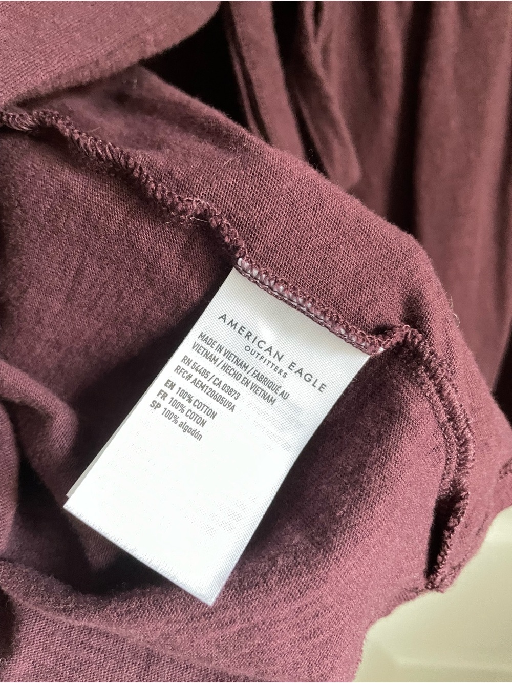 American Eagle Outfitters Women's Peplum Tee - Plum - Picture 4 of 4